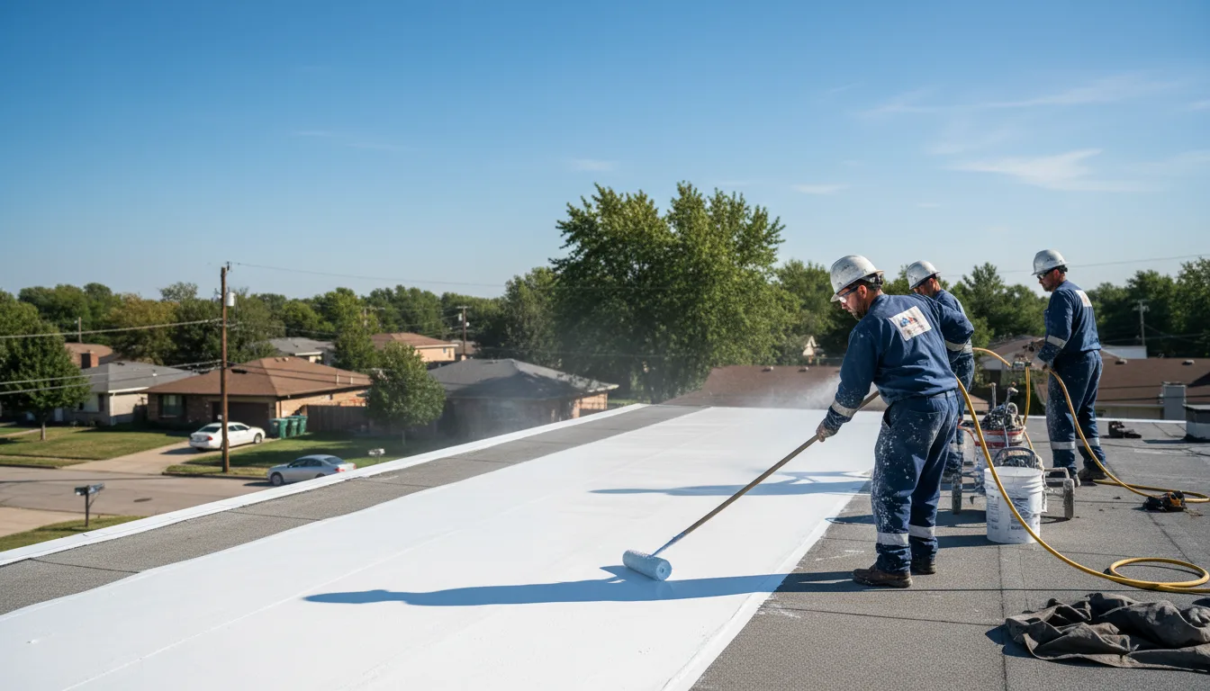 Commercial roof coating in Farmland, IN near me